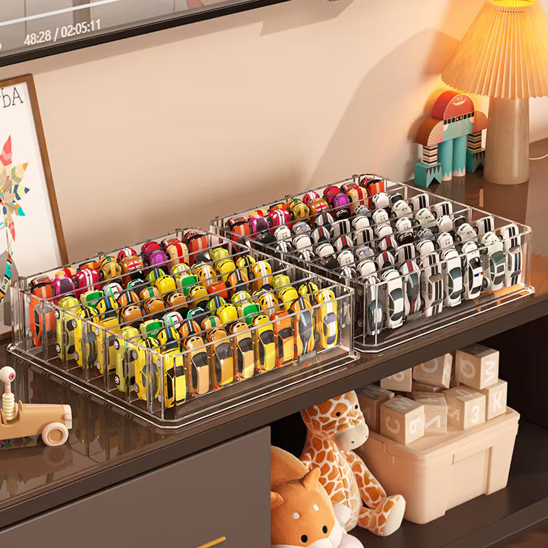 Large 8-Grid High Clear Display Toy Storage Case, Acrylic Multi-Layer Set, Acrylic