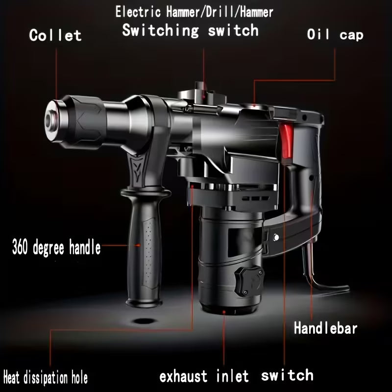 New 3-in-1 Multifunctional High Power Electric Percussion Drill