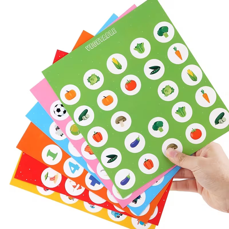 Wooden Memory Matching Flip Game with Multi-pattern Cards