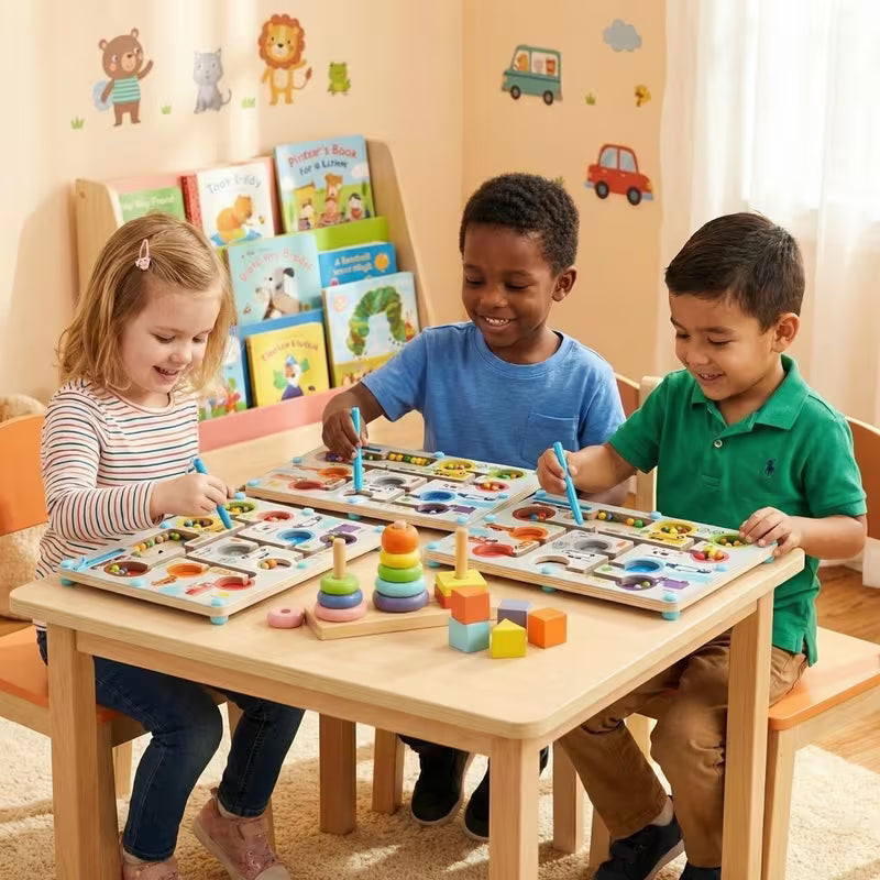 Magnetic Traffic Maze Educational Toy Wooden