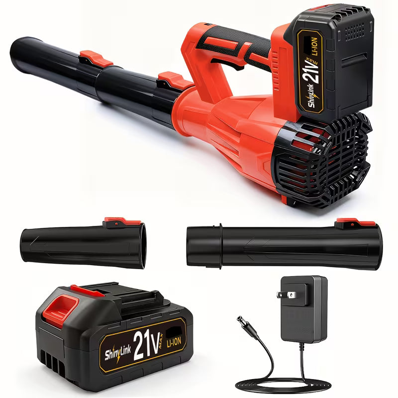 High-Power Cordless Leaf Blower with 1200mAh Battery, 580CFM/160MPH