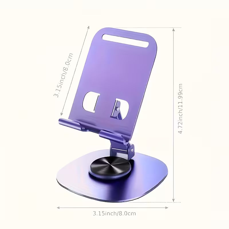 2/3pcs Folding Phone Stand, All-Metal Phone & Tablet Stand, 360-Degree Rotating Base