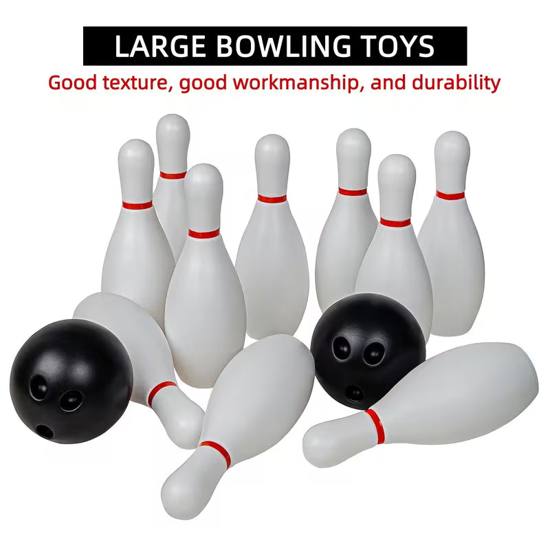 Bowling Toy Set Sports Toys Indoor Outdoor Sports Toys Classic, White