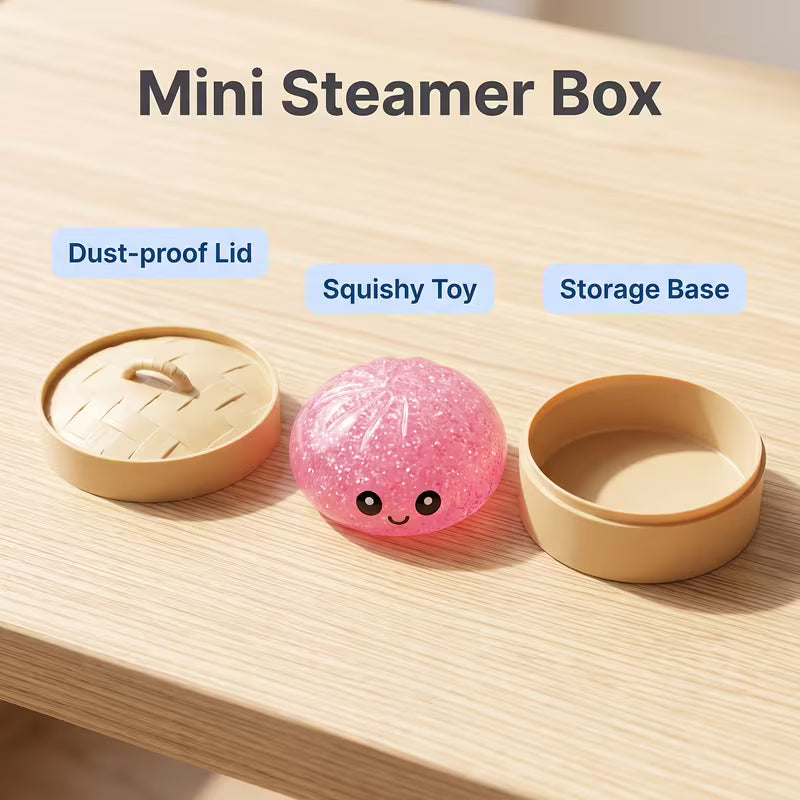 Pectin Golden Glitter Colorful Dumpling-Shaped Relax Toys (6 Set, Golden