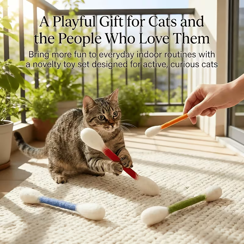 Extra Large Cat Toys, Cute Interactive Cat Sticks Set, Random Color