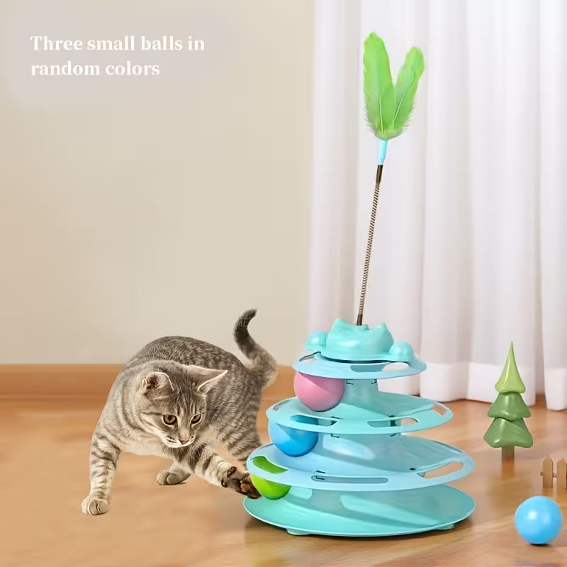Set Cat Turntable Toy Self-Entertainment Boredom Relief Cat