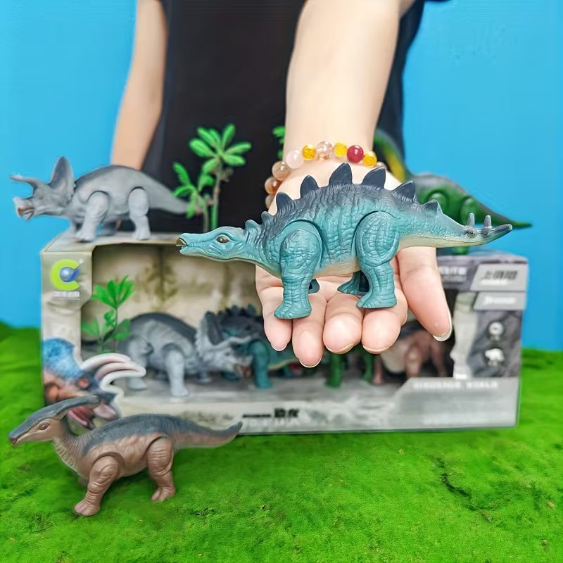 6-Piece Set of Wind-up Walking Dinosaur Toys: T-rex