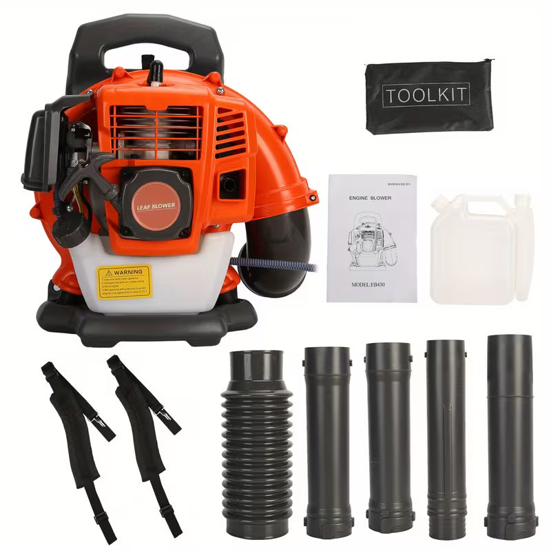 A 17.71 X 16.92 X 14.17 Inch Backpack Leaf Blower, 52 Cubic Centimeter Snow Blower, Blower