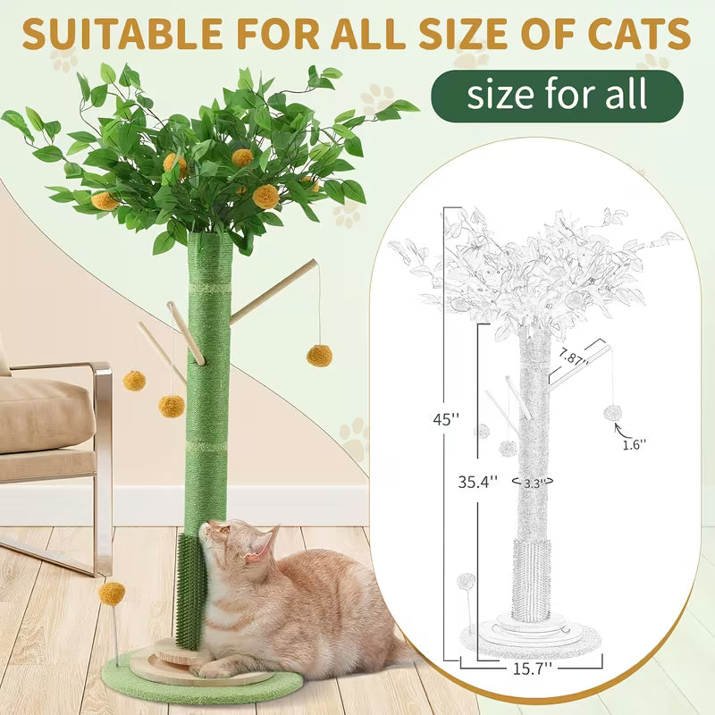 Orange Tree Cat Climbing Frame, Sword Hemp Cat Scratching Board, Orange