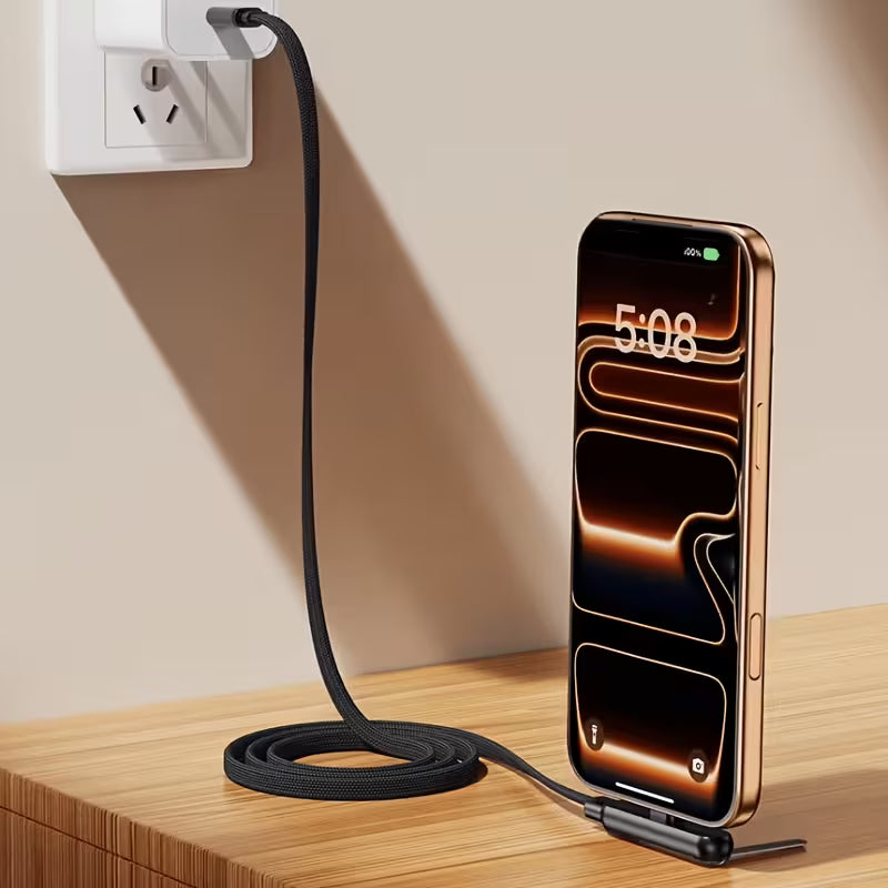 240W Fast Charging Data Cable, Flat Braided Durable Cord, Built