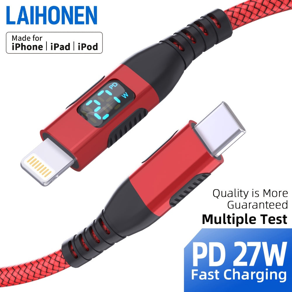 2pcs USB-C to lightning fast charging cable, high-speed data transfer Set, Red