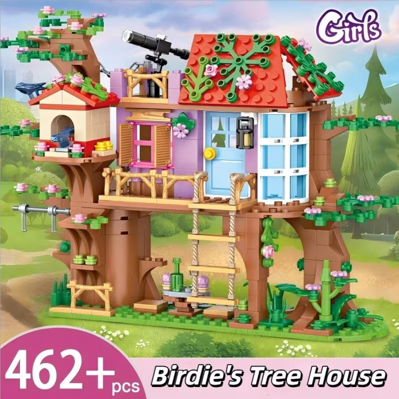 462-Piece City Friends Bird Tree House Building Blocks Sets MOC Garden