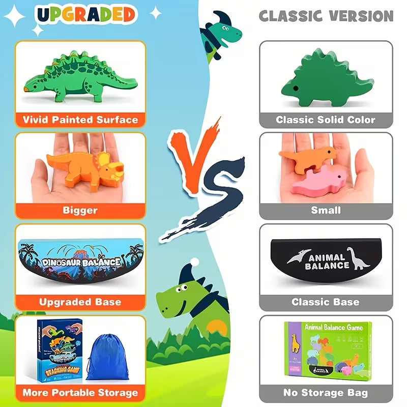 ROYLANZ Dinosaur Toys • Wooden Stacking Toys • Boys Girls Christmas