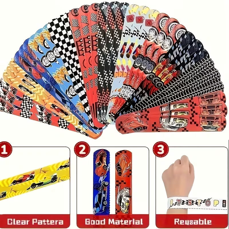 12/36-Piece Race Car Party Decorations Favors Racing Bracelet Racing