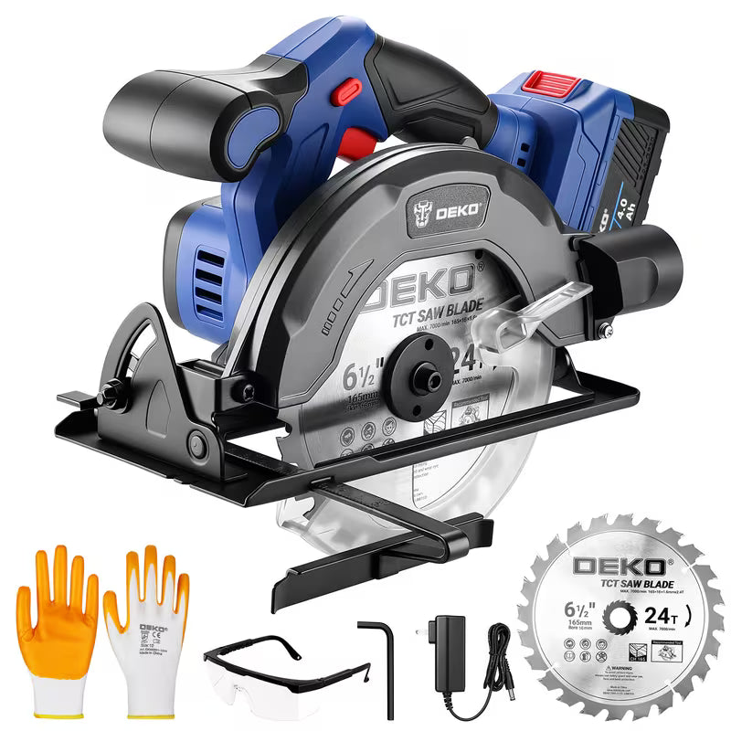DEKO 20V Cordless Circular Saw | 6-1/2 Inch