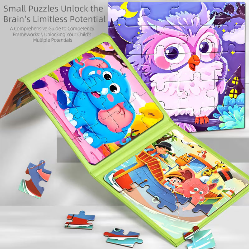 Children's Fun Theme Magnetic Flip Puzzle