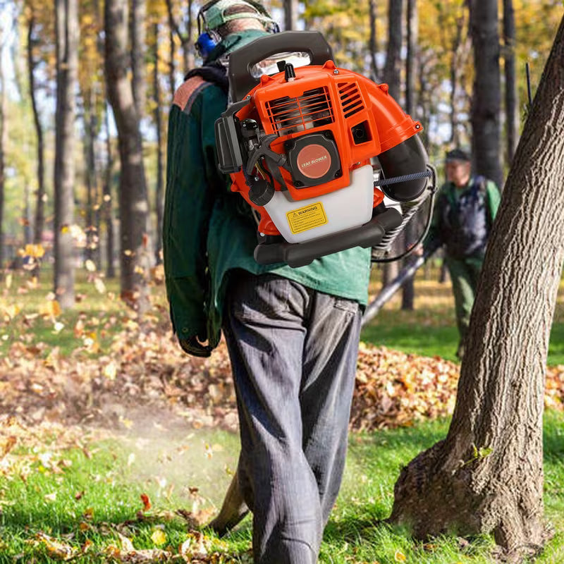 A 17.71 X 16.92 X 14.17 Inch Backpack Leaf Blower, 52 Cubic Centimeter Snow Blower, Blower