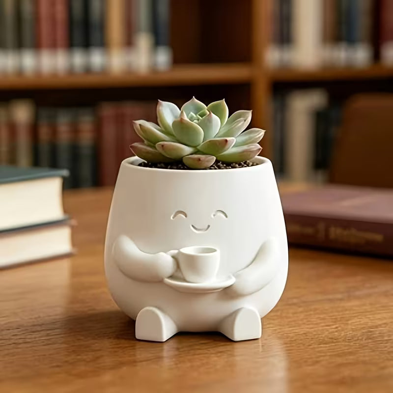 Cute Cat Hugging Succulent Planter Pot, Funny 3D