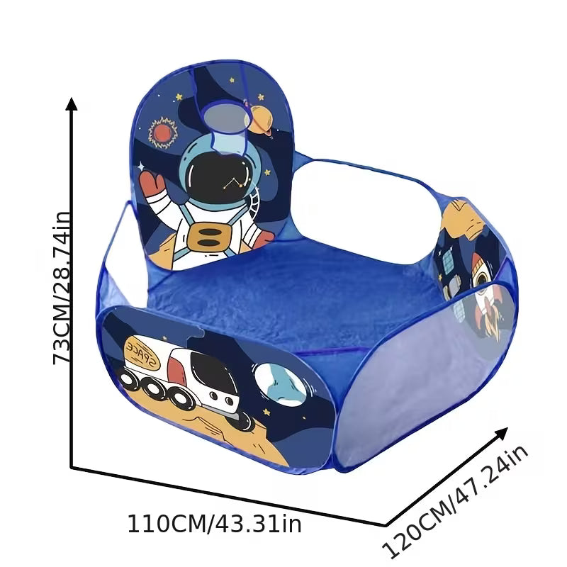 Navy Blue Hexagonal Space-themed Ball Pit Kids' Tent