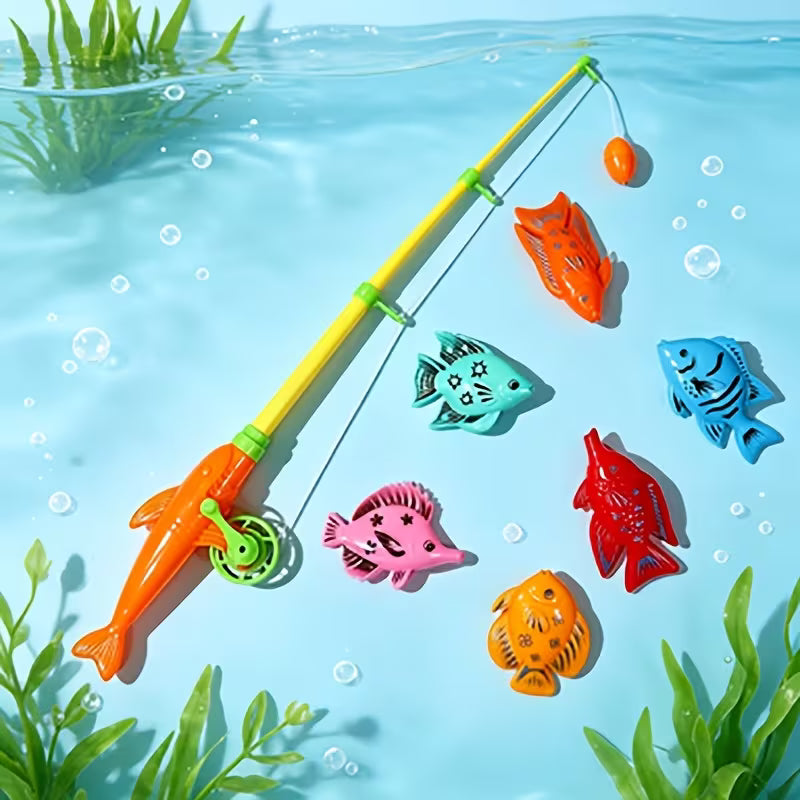 Shark Fishing Set: 6-Piece Fish and 1PC Rod