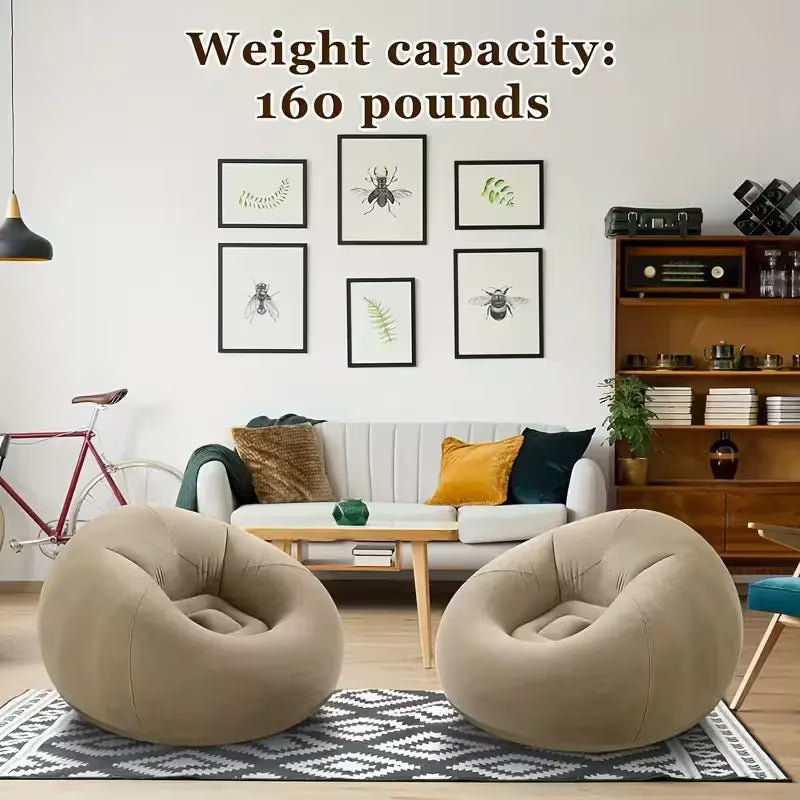 Soybean Bag Chair, Inflatable Sofa Chair, Soft, Comfortable Set
