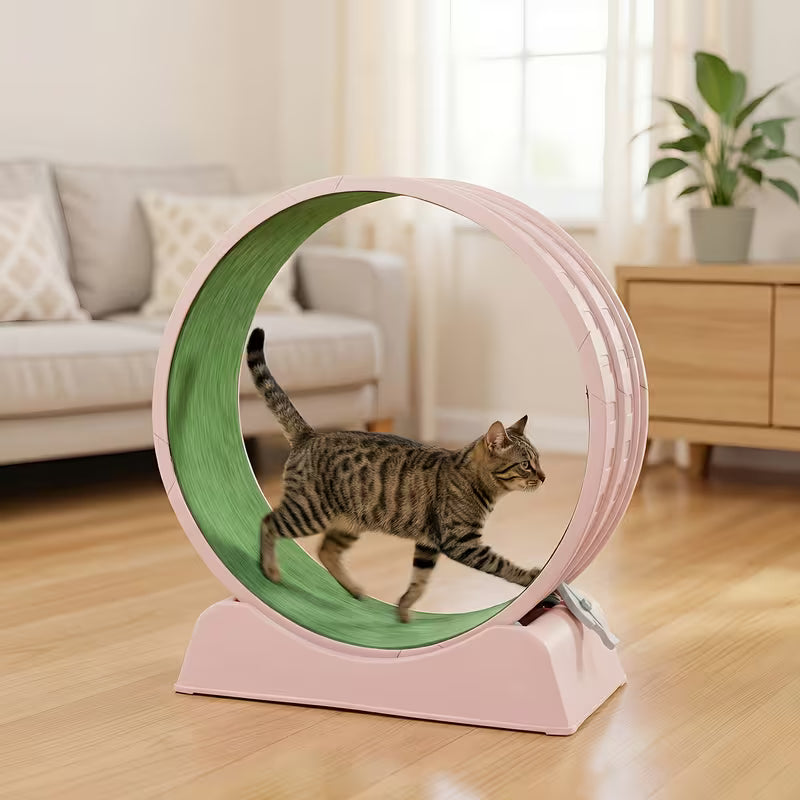 Large Cat Activity Wheel - 33 Inches - Quiet, Pink