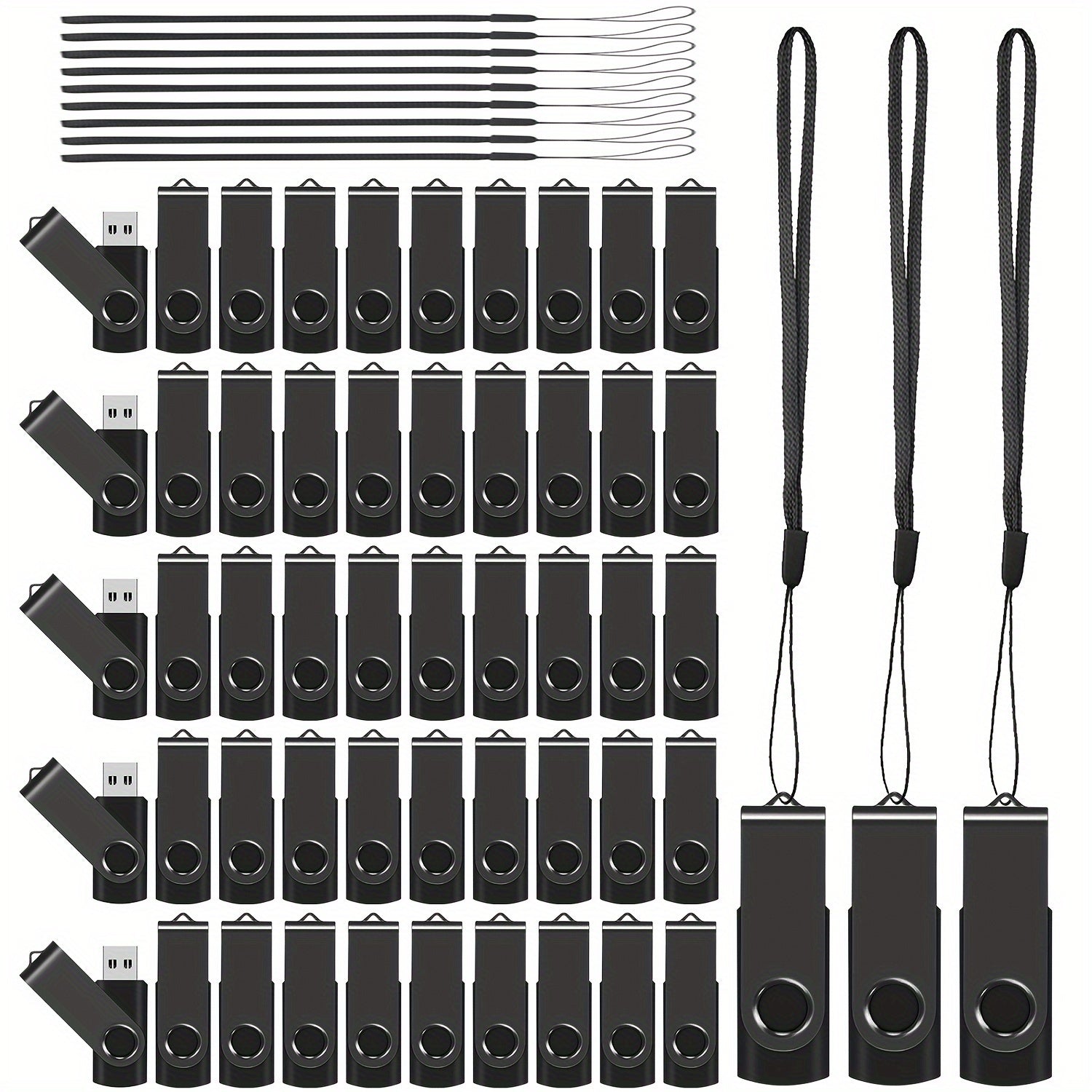 USB Flash Drive 2GB 4GB 8GB 16GB 32GB Flash Drive Set, Black