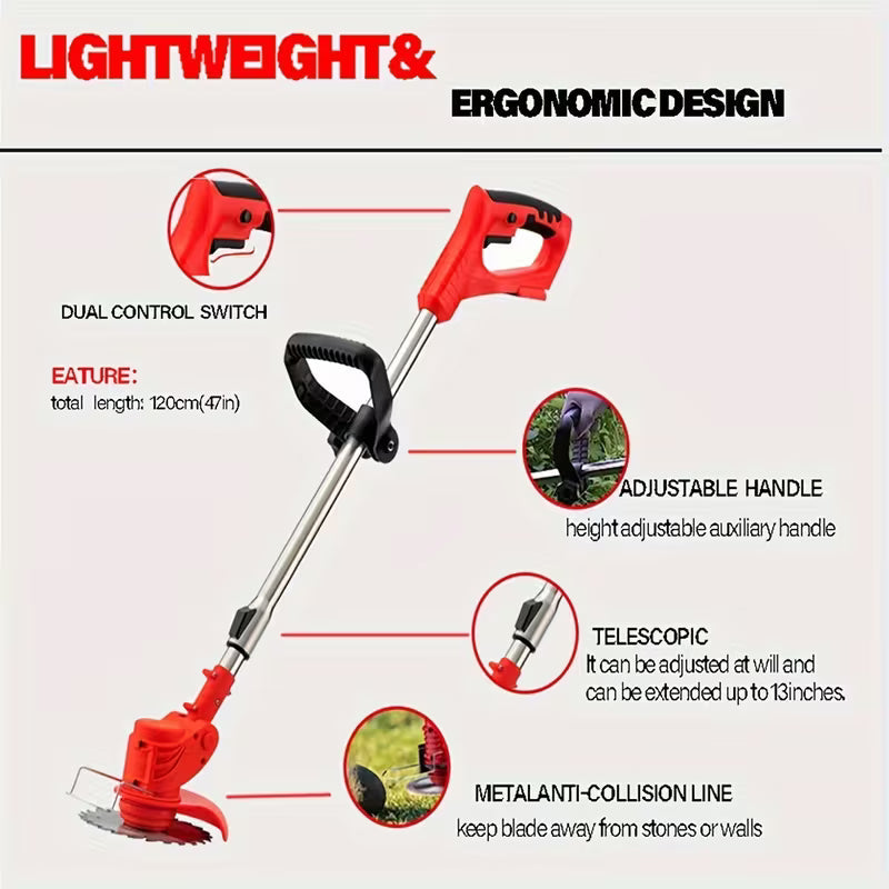 Weed Eater Battery Trimmer, Cordless Weed Trimmer