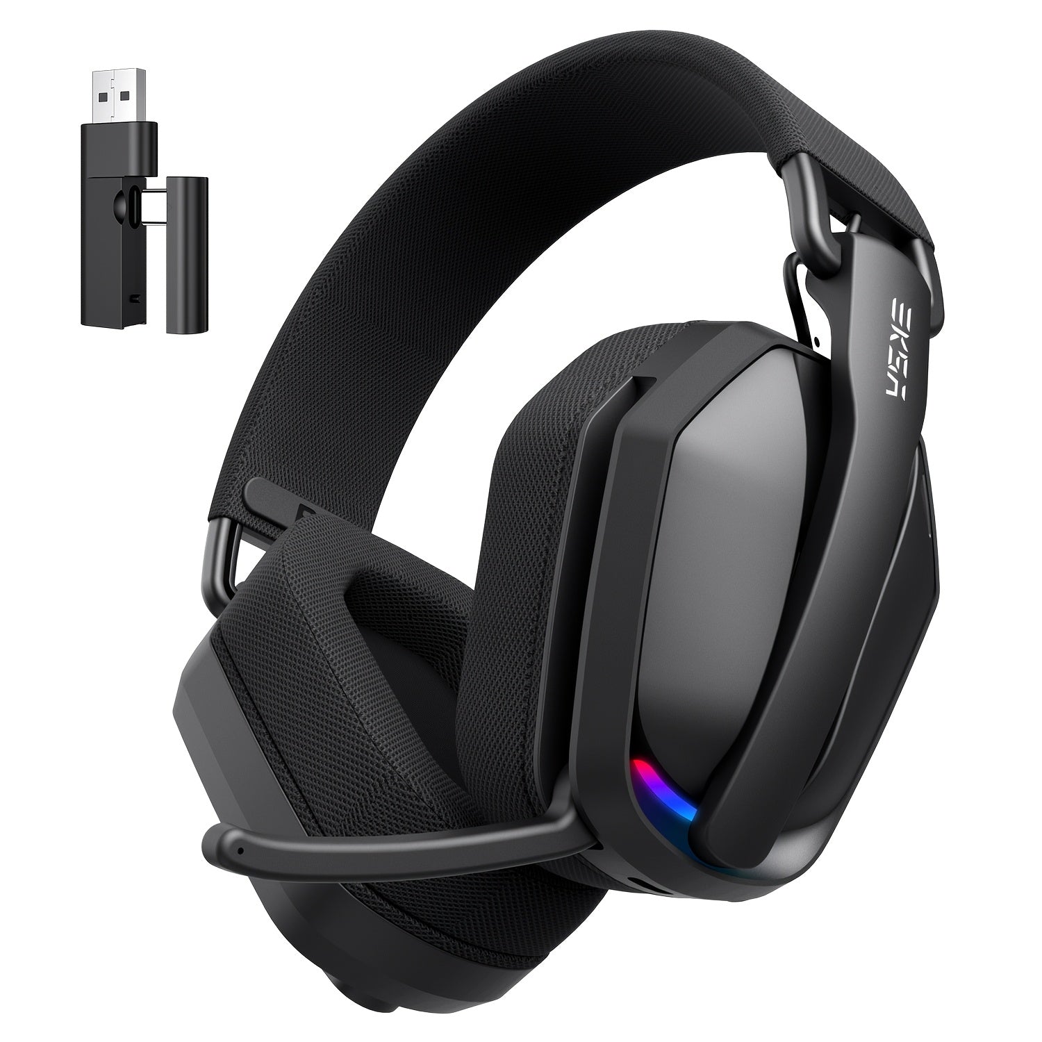Ultra-Light Wireless Gaming Headphones Usb/Type C 2.4Ghz, Foldable Wireless 5.4