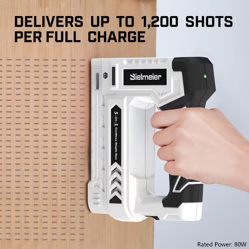 Bielmeier 4V Cordless 5-in-1 Stapler/Nailer Kit, Type-C Rechargeable Stapler