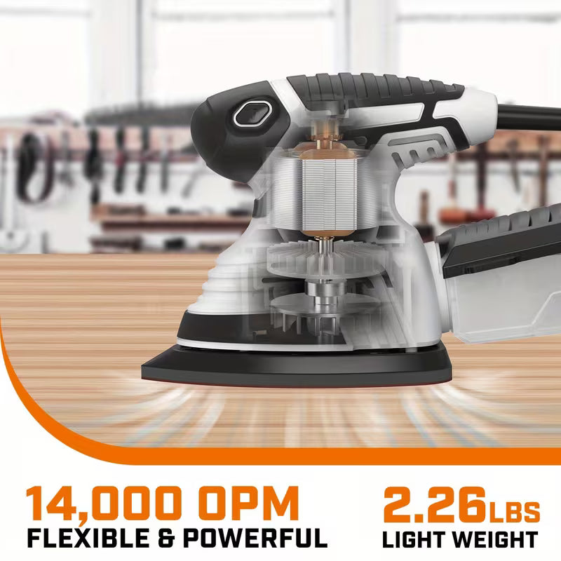 120V Detail Sander Set, Wood