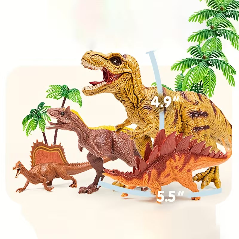 19-Piece Dinosaur Toys for Kids Ages 3+ with Activity Play Mat