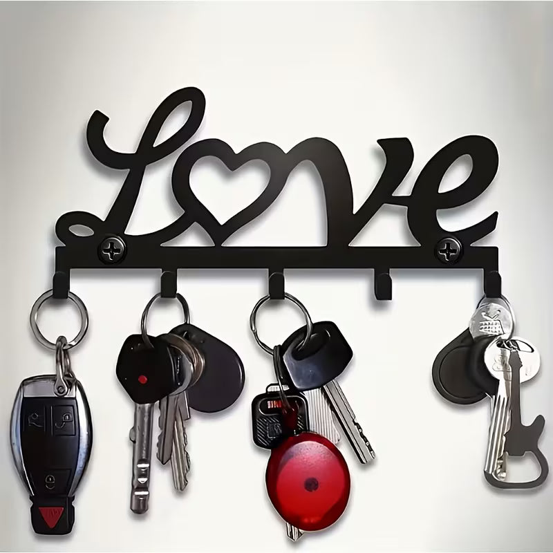 Iron Wall-Mounted Storage Rack Metal Key Holder Cross-Border Floating Wall Key Hook Iron Craft