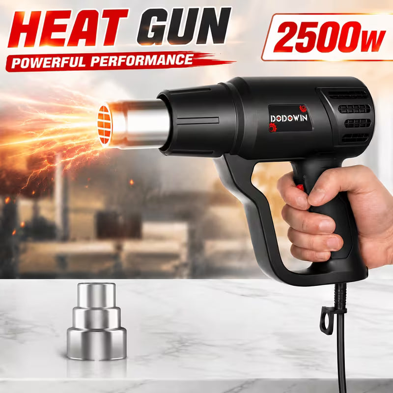 Heat Gun Kit, Fast Heating Dual-Temperature (662°F-1112°F)/(350°F-600°F) Hot Air Tool for Welding