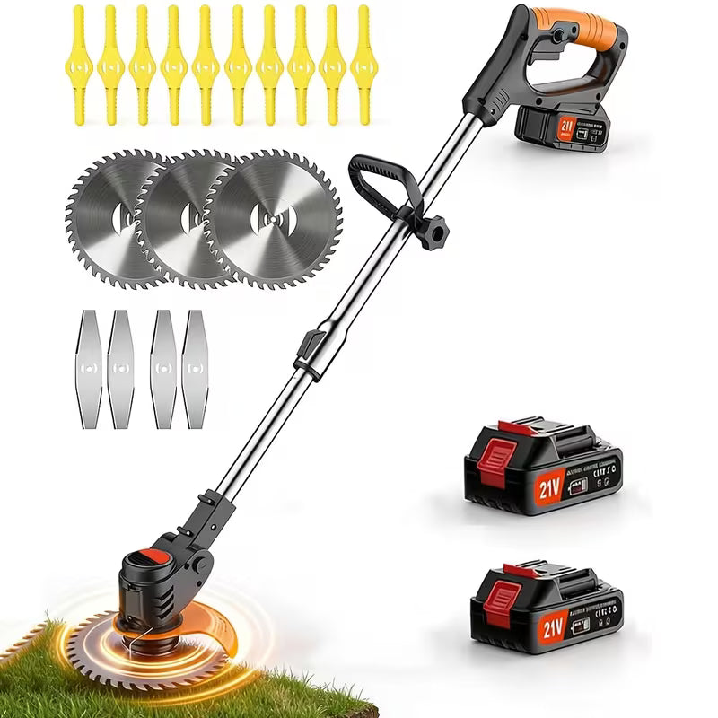 3-In-1 String Trimmer, Weed Wacker with 2 Li-Ion Batteries And Charger Included