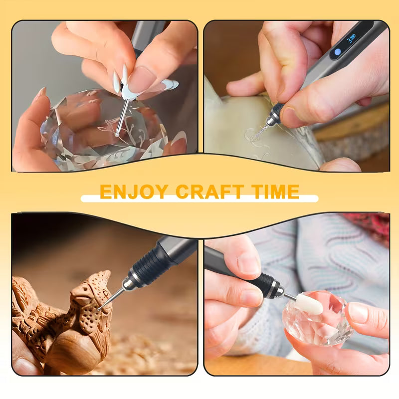 2026 NEW Rechargeable Engraving Pen Kit, Mini Electric Rotary Etching Tool with 39 Bits And 10