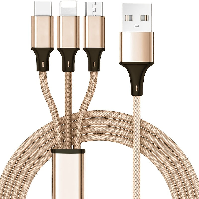 "Shiny And Beautiful" Multi-Functional 3-In-1 USB Flash Charging Cable