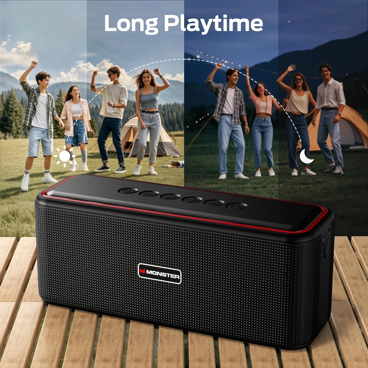 Monster Wireless Portable Speaker, Comes, Black