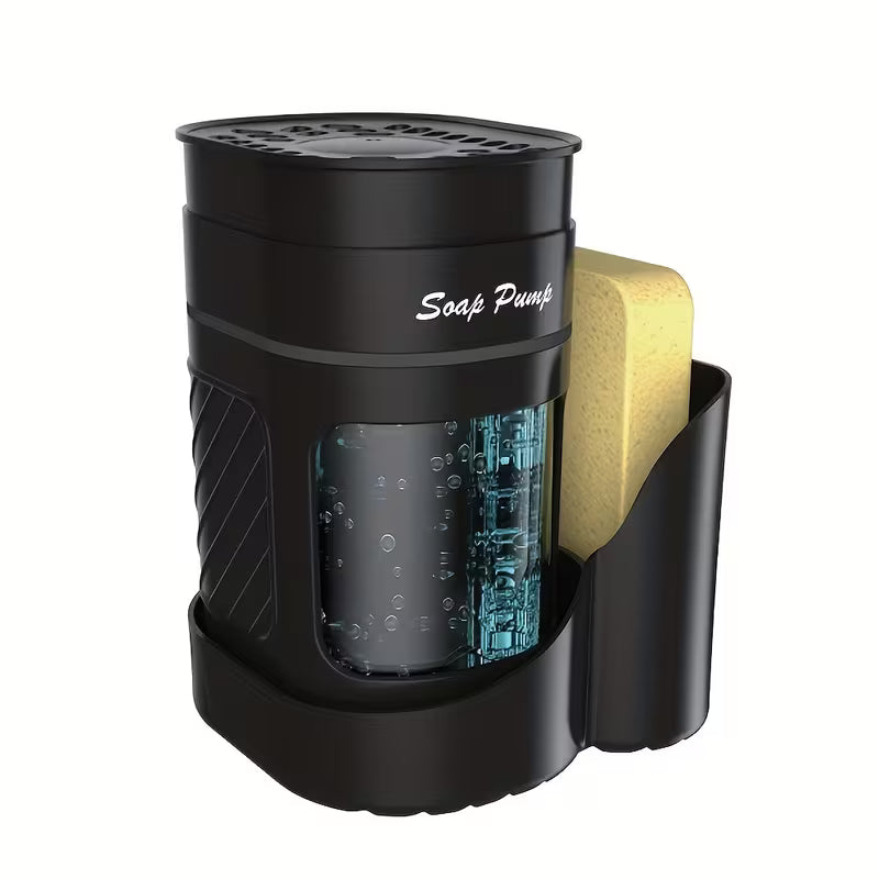 1pc Multifunctional Soap Dispenser with Built-In Sponge Holder - Countertop Organizer