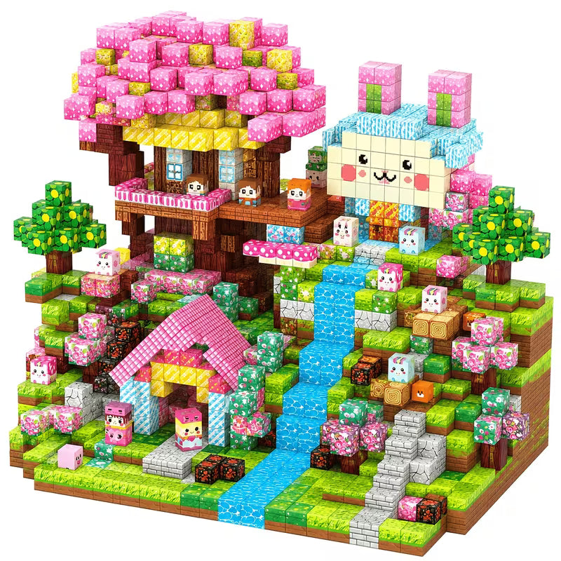 300-Piece Kids Magnetic Building Blocks Approx 2cm