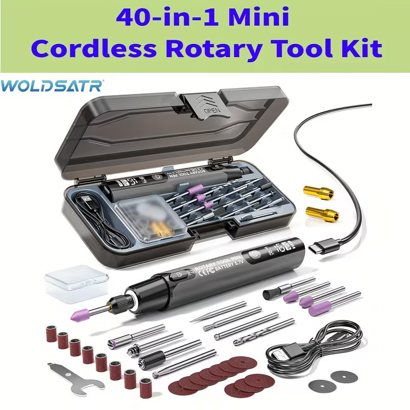 40-in-1 WOLDSATR Cordless Rotary Tool Kit