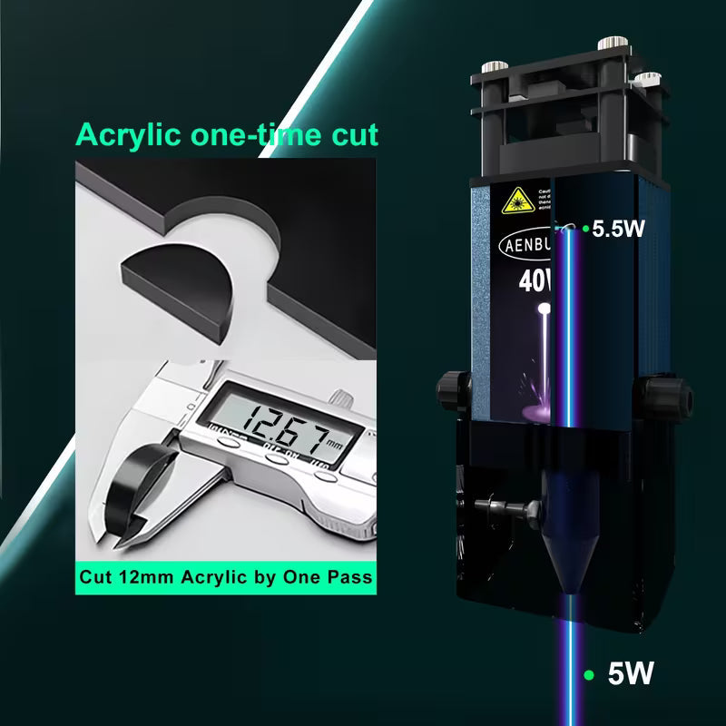 AENBUSLM 40W Laser Engraving & Cutting Module with Air Assist - 5.5W Output, 450nm Blue Diode Laser