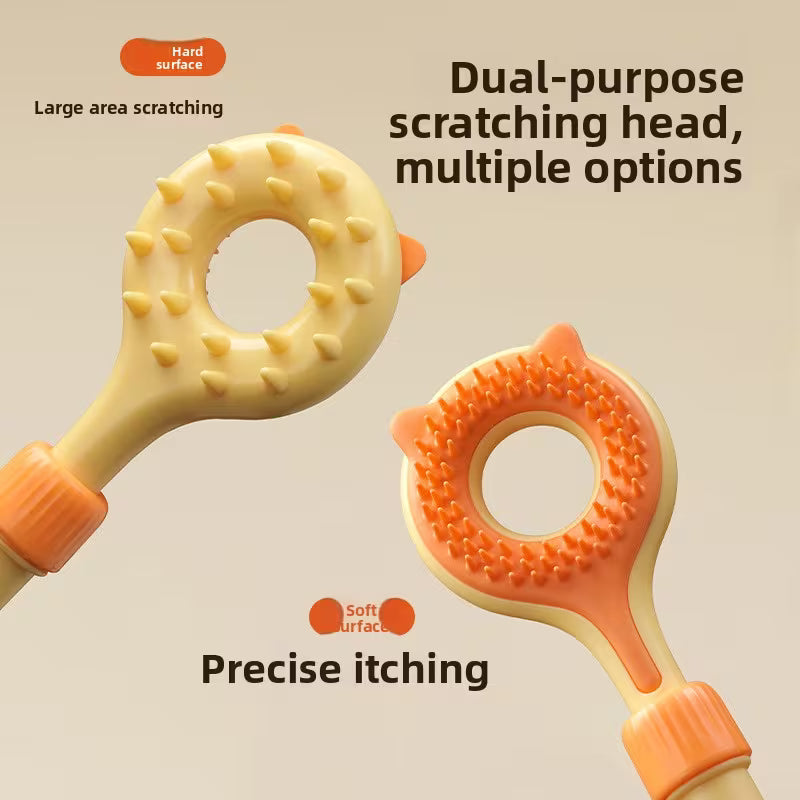 1pc (Three Colors Available) Cat 3-In-1 Retractable Grooming Tool, Double-Sided Set