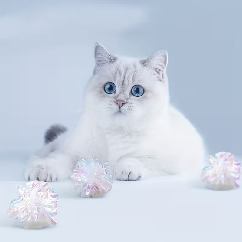 Crinkle Paper Ball Squeaky Toys, Crinkle Ball Cat Set