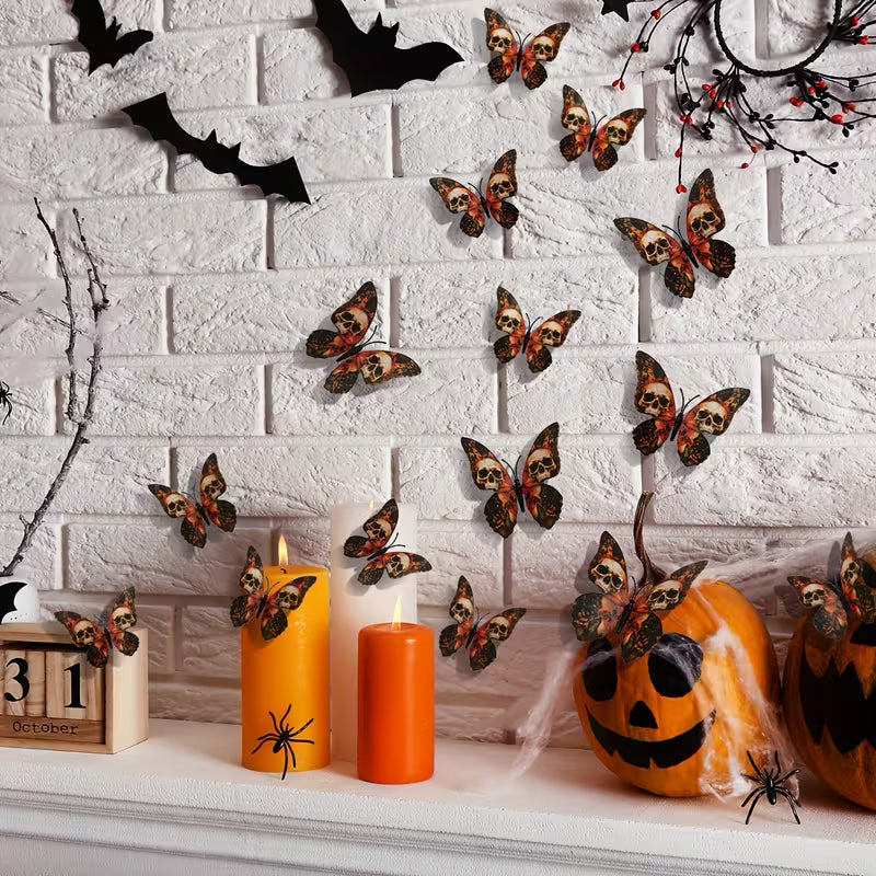 Pcs PY3041 3D Skeleton Butterfly Stickers Set