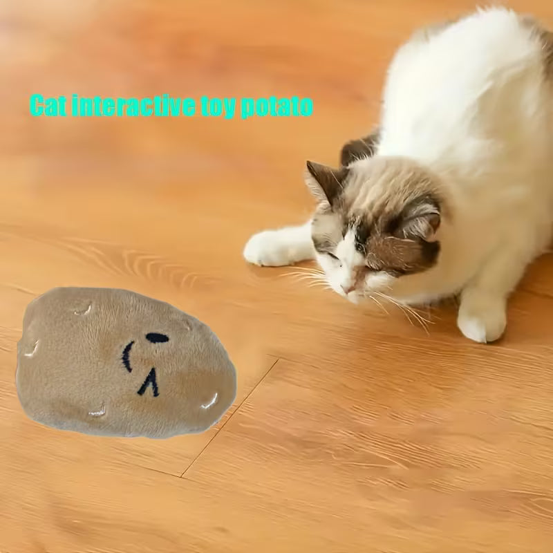 Adorable Cartoon Potato Plush Cat Toys - Soft Set