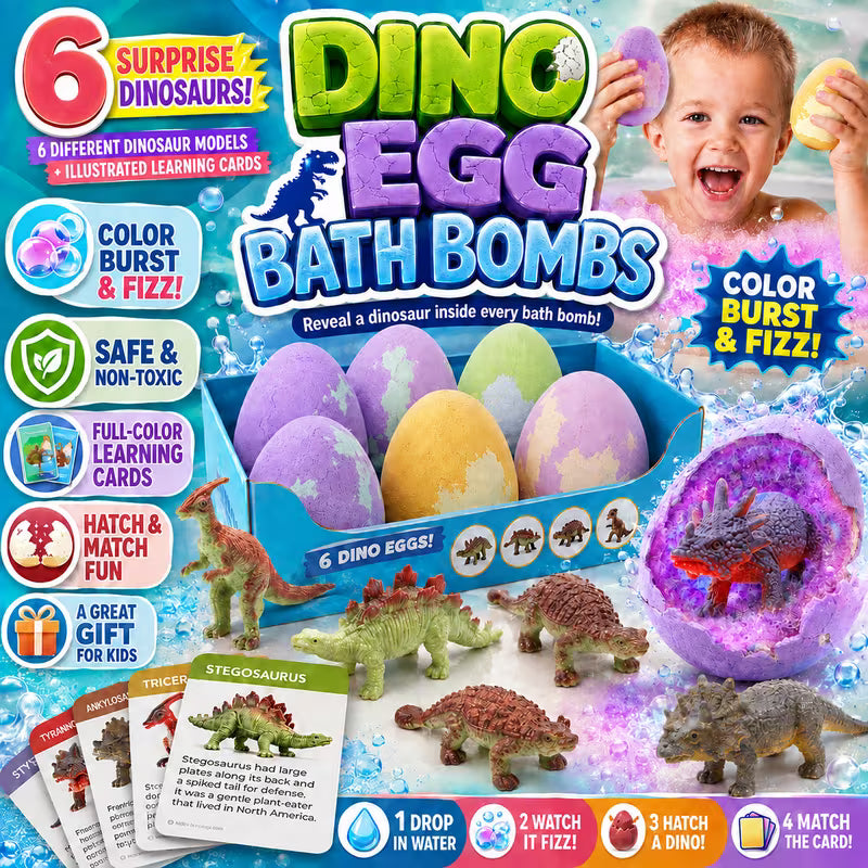 Dinosaur Egg Bath Bombs for Kids