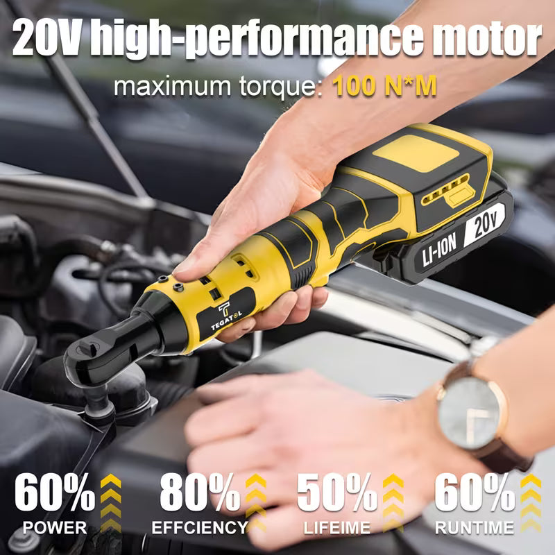 20V Cordless Ratchet Wrench Set, High Power Drive
