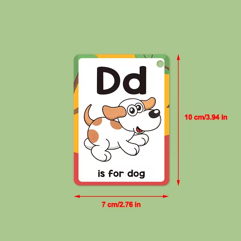 27-Piece Colorful Alphabet Phonics Learning Cards Paper