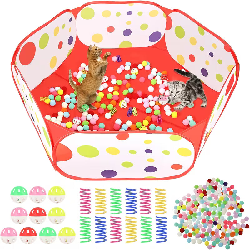 Cat Ball Fence Set, Random Color